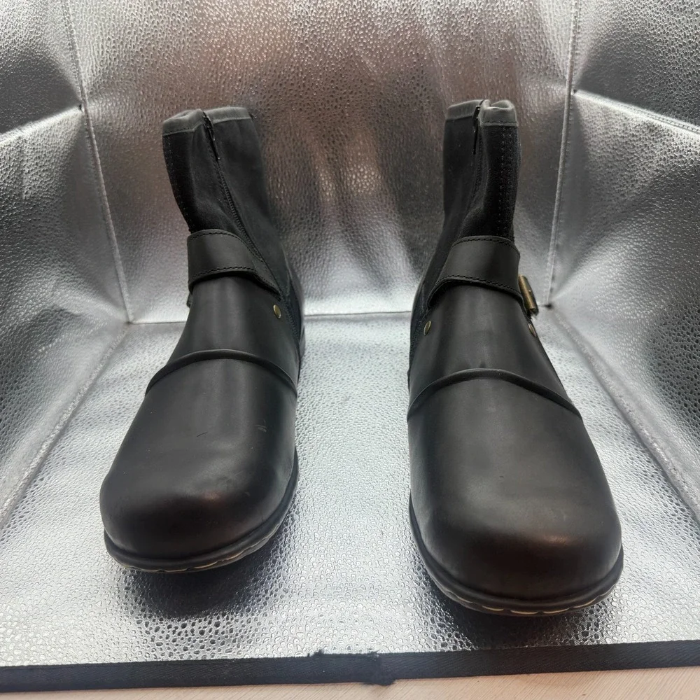 Size 11.5 Osstone Otto Zone Black Mens High Leather Cowboy Chukka Ankle Boots